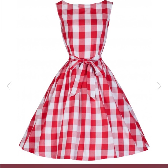 Retro PinUp Girl Rockabilly Gingham Dress - Picture 3 of 7
